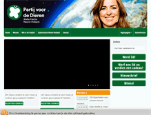 Tablet Screenshot of noordholland.partijvoordedieren.nl